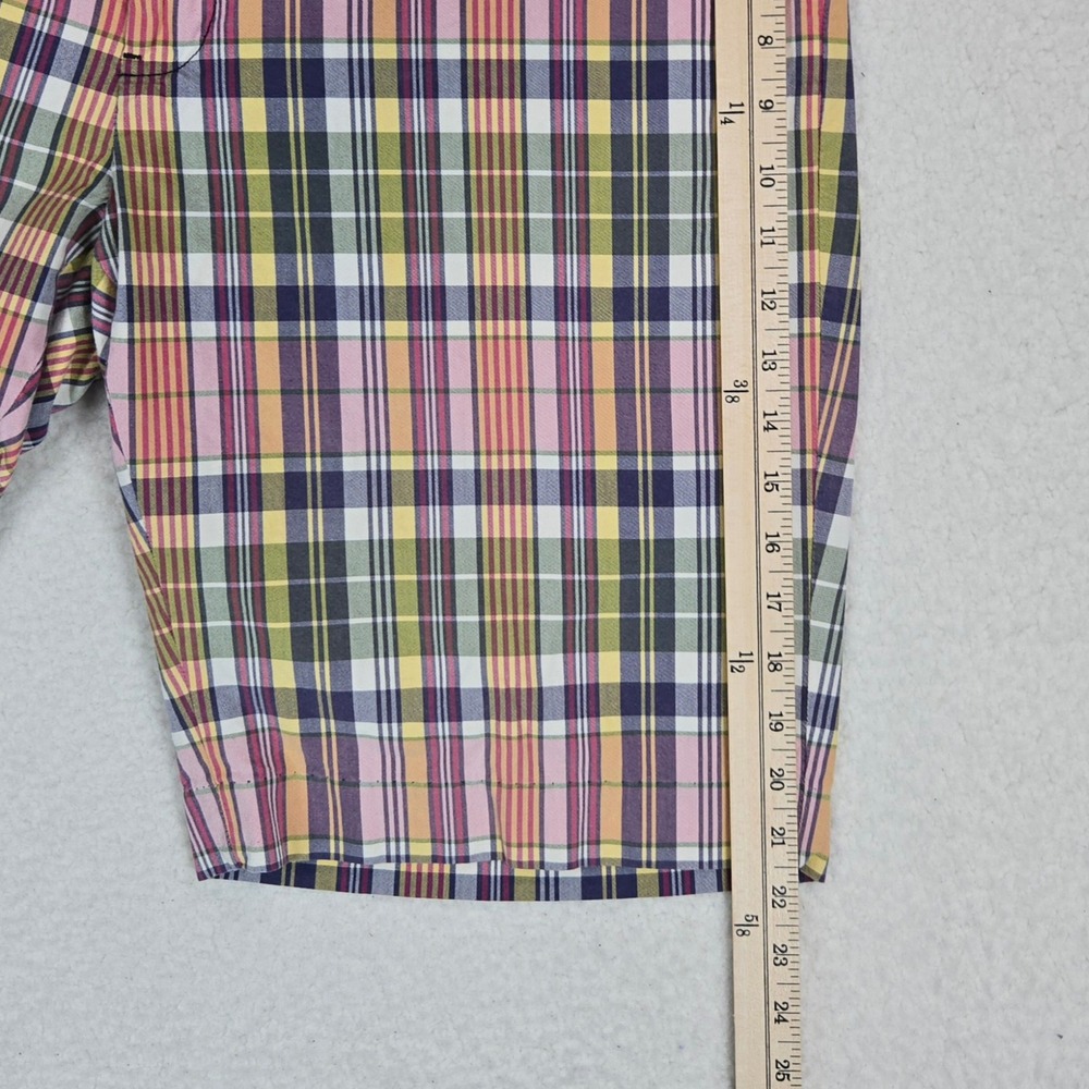 Polo Ralph Lauren Plaid‎ Shorts Mens 36 Multi-Color Madras Cotton Coastal Preppy - Picture 6 of 12